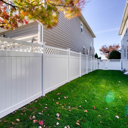 pvc semi privacy fence 3 Handyscape